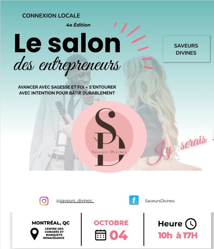 Affiche Le salon des entrepreneurs, Saveurs Divines